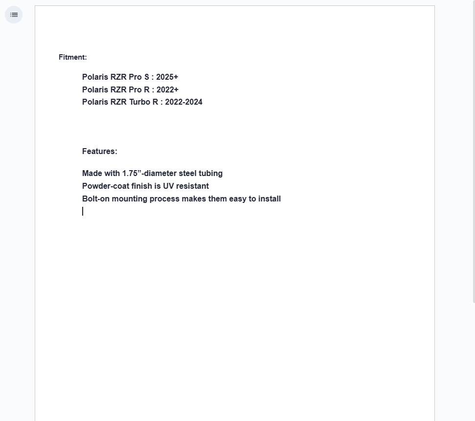 SuperATV Rock Slider Nerf Bars For Polaris RZR Pro / Turbo