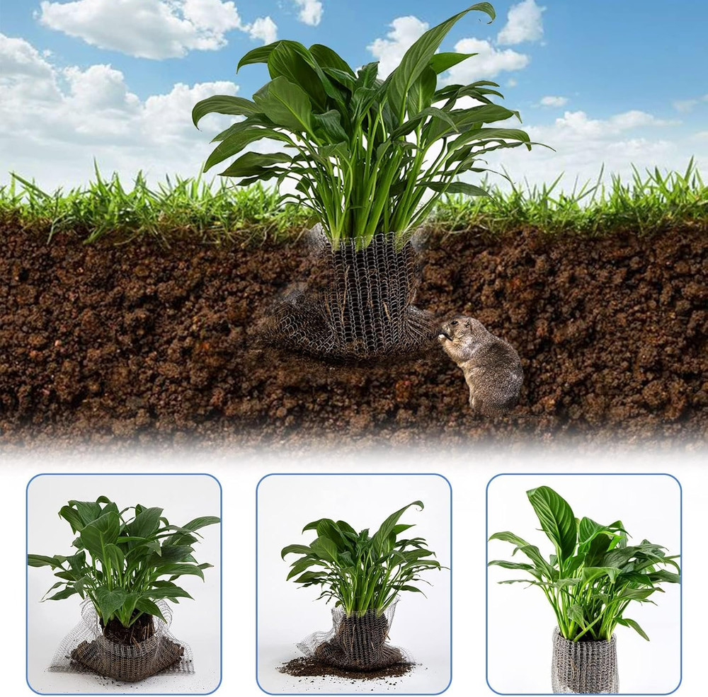 6Pcs Root Guard Gopher Proof Wire Basket Mole and Vole Mesh Wire Baskets Undergr