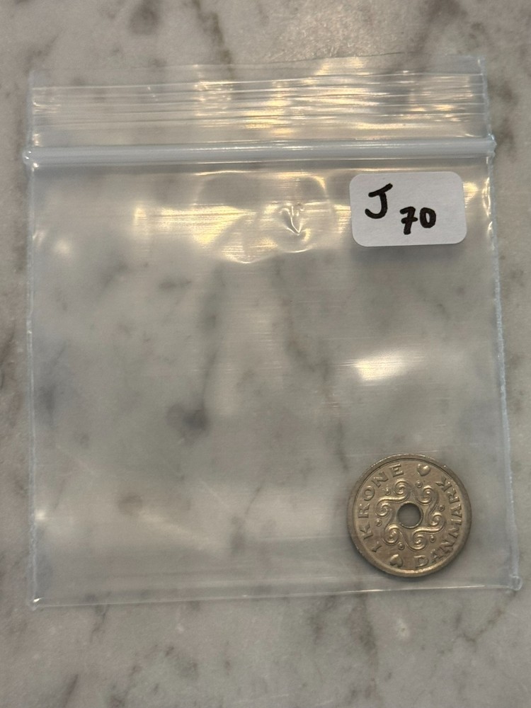 1993 Denmark 1 Krone - AU - About Uncirculated