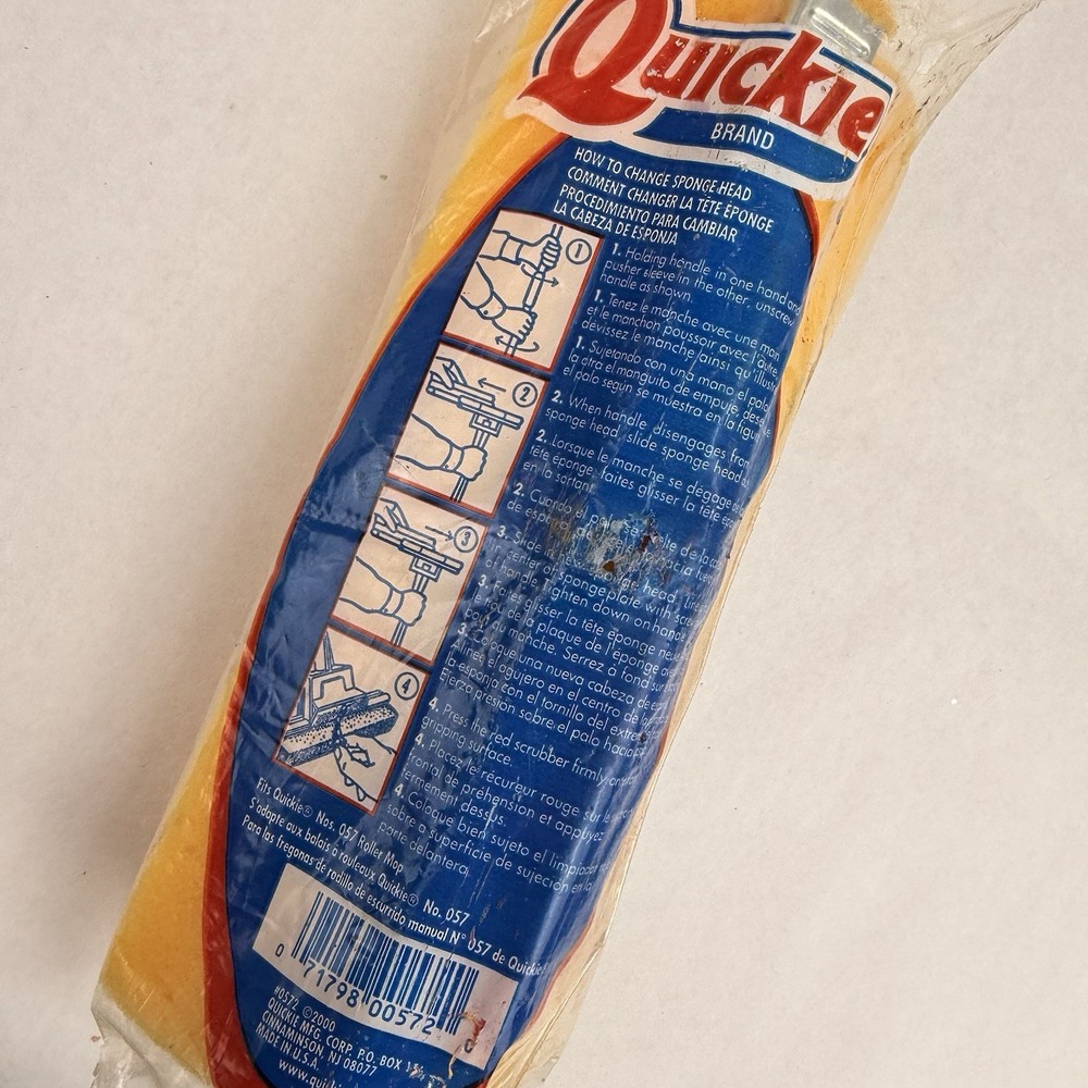 Quickie Automatic Roller Mop Refill Type R #0572 NOS Sealed