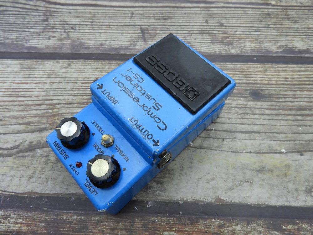 BOSS CS-1 Compression Sustainer Transparent Switch w/box used from japan