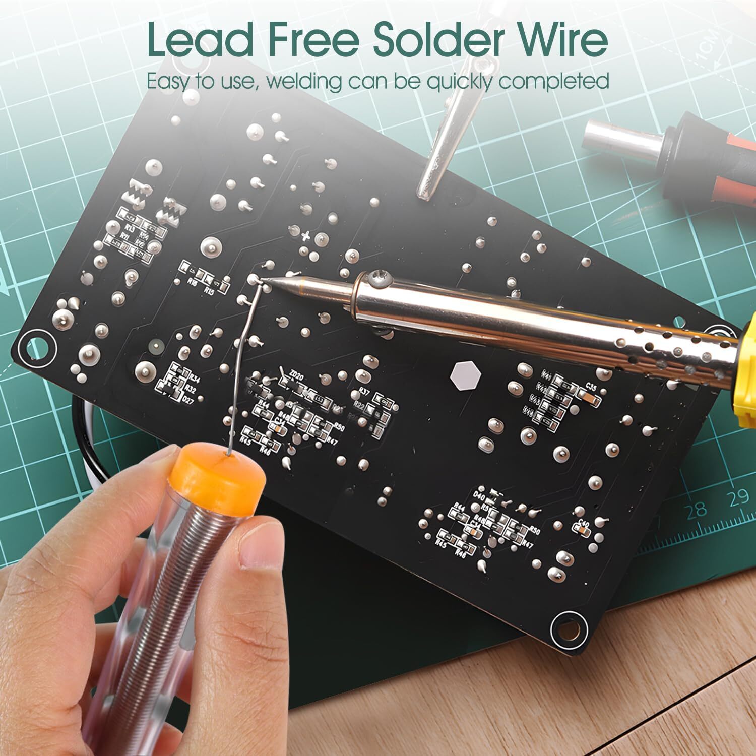 5 Pack 1Mm Rosin Core Solder, Electronic Solder for Repairing Electronic and Ele