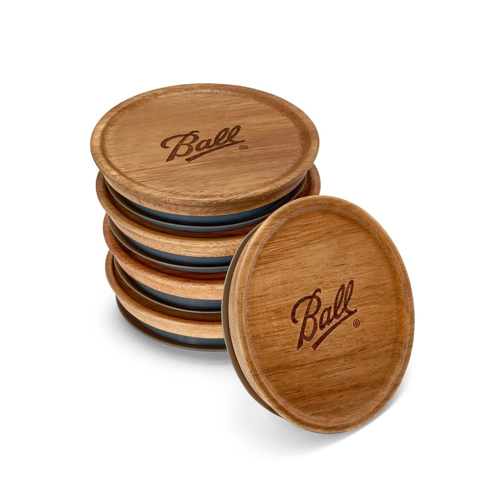 ® Jar Lids, 5 Pack Jar Wooden Storage Lids