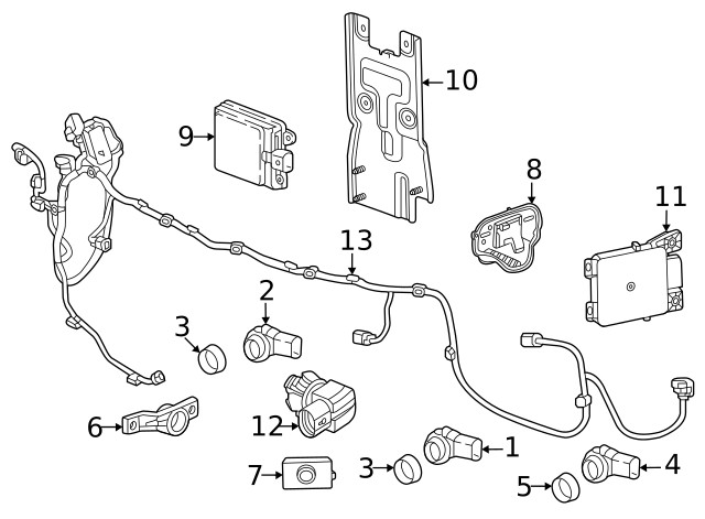 Genuine GM Park Sensor Retainer Bracket 26523417