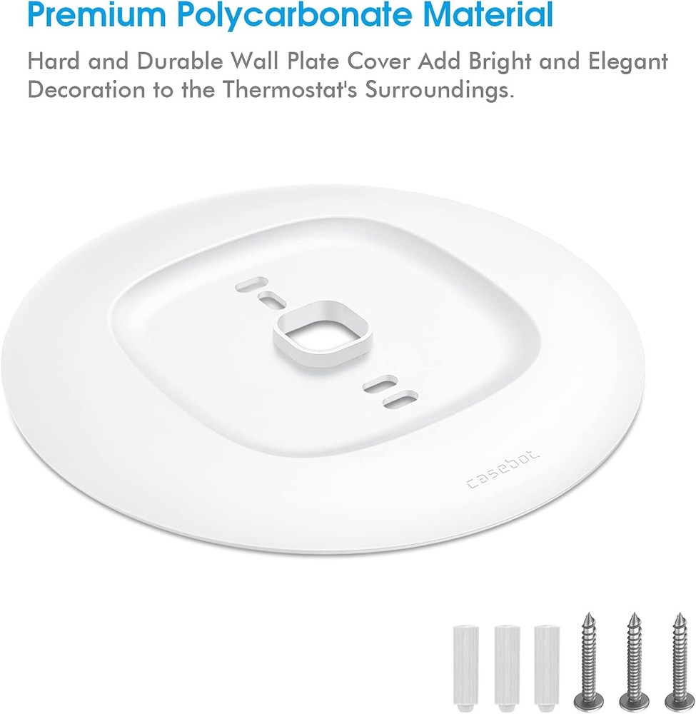 CaseBot Wall Plate for Ecobee3 Lite / SmartThermostat, White