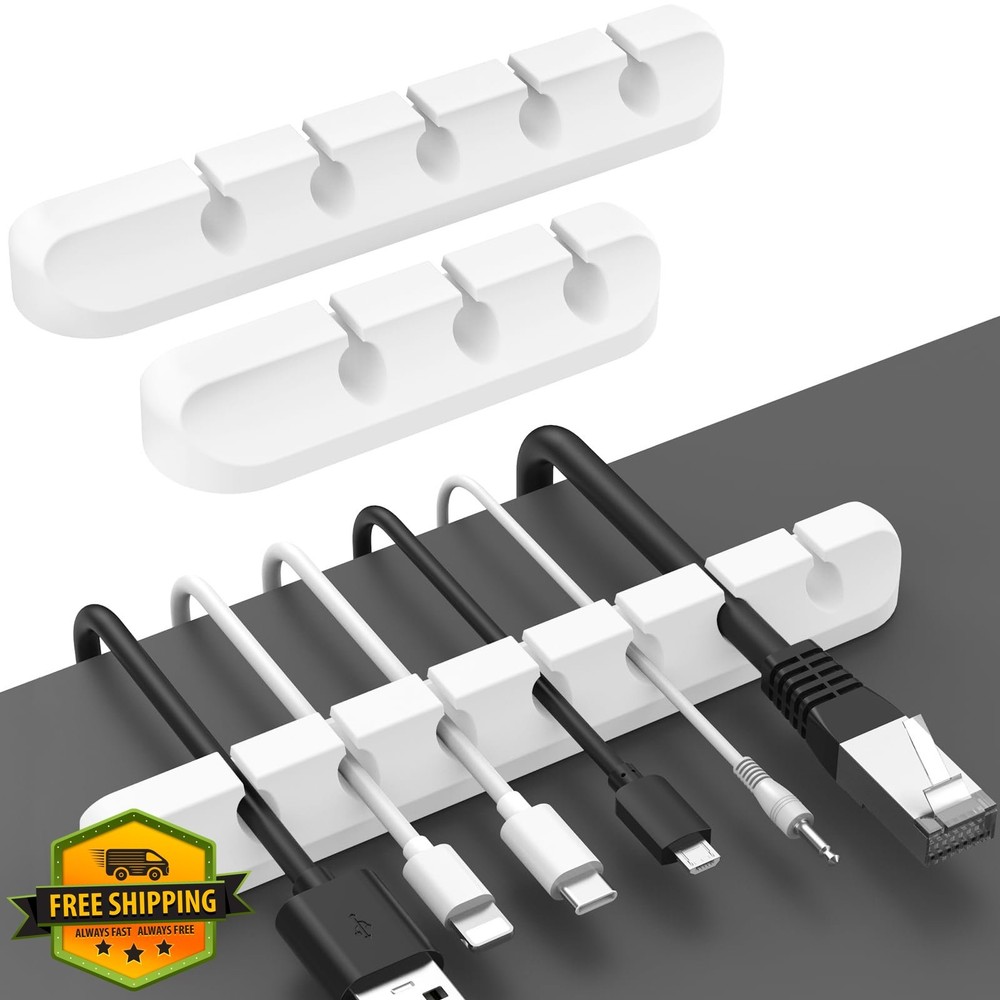 AhaStyle Cable Clips 3 Pack Self Adhesive Cord Organizer Desktop