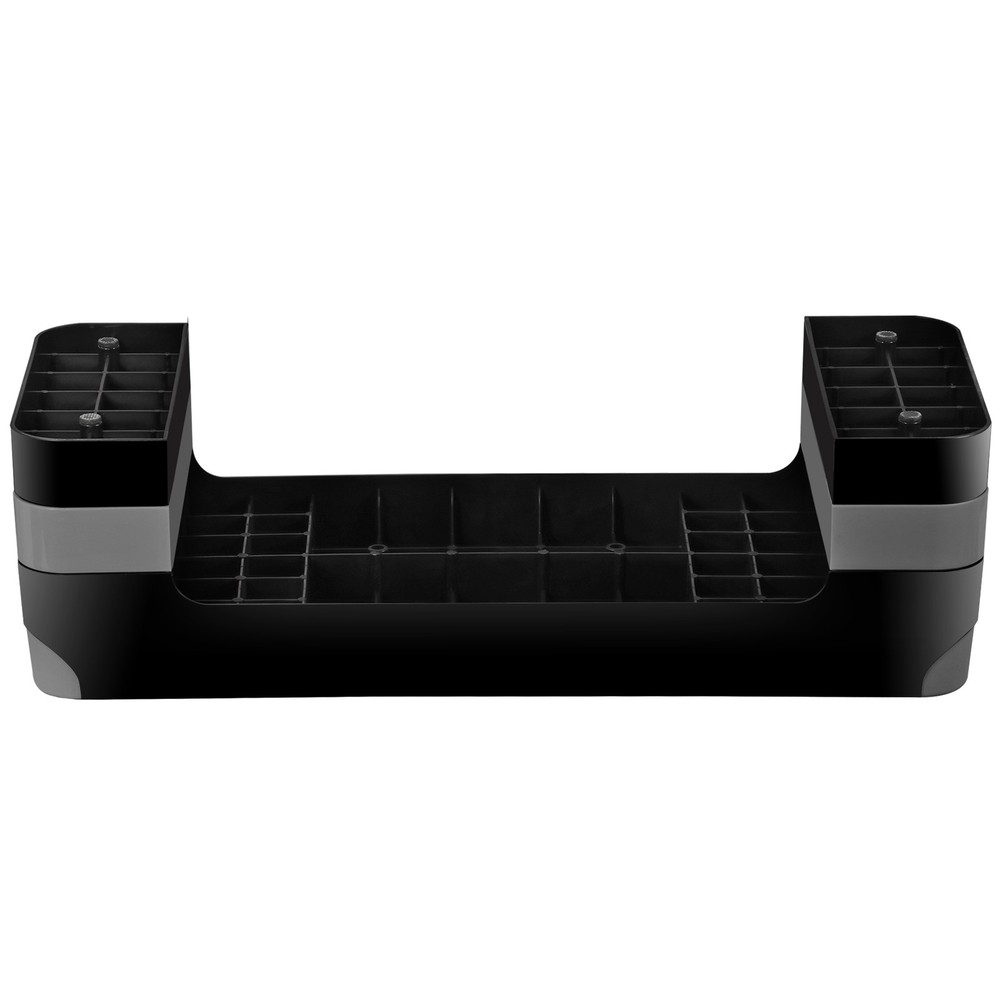 Aerobic Step Platform Exercise Step Adjustable Height 4"-6''-8' w/4 Risers Grey