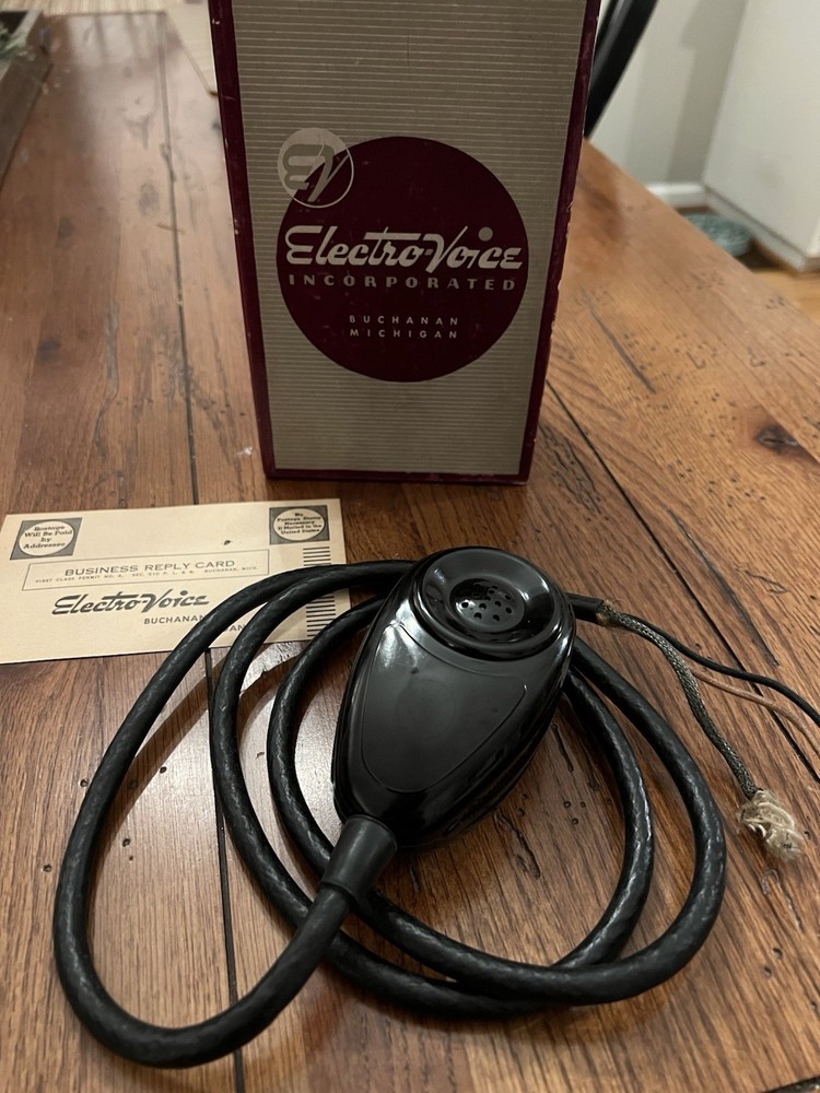 Electro-Voice Vintage Microphone Model 602 Differential Dynamic with Box & Cable