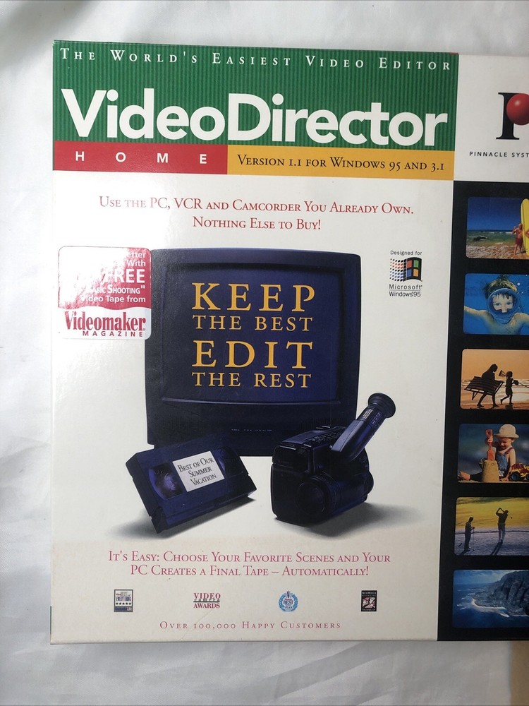 Pinnacle Video Director Video Camera VCR Editing Software - Open Box B4