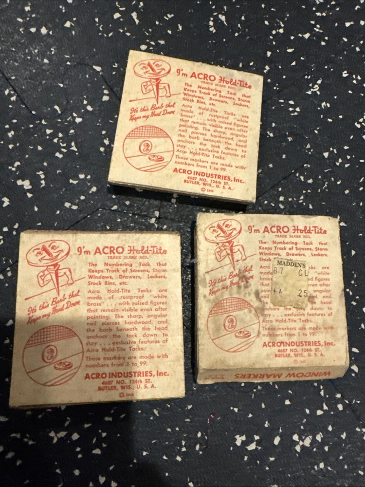 Vintage Acro Window Markers Partial Sets