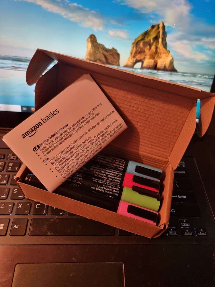 Bullet/Chisel Reversible Tip Chalk Markers, Bold Point, 8 Pack, Bright Colors