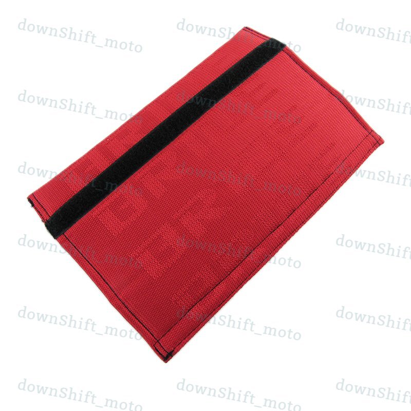 BRIDE Red Gradation Seat Belt Cover Shoulder Pads Fabric Racing Seat Material