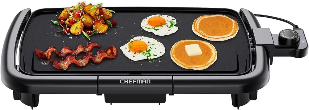 Electric Griddle with Removable Temperature Control, Immersible Flat Top Gril...