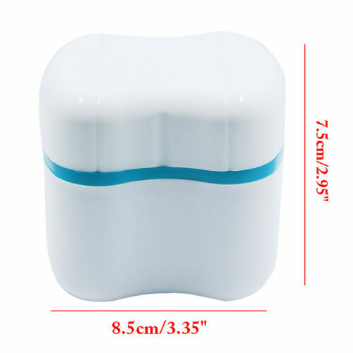 Denture False Teeth Box Bath Appliance Storage Case Rinsing Basket Container New