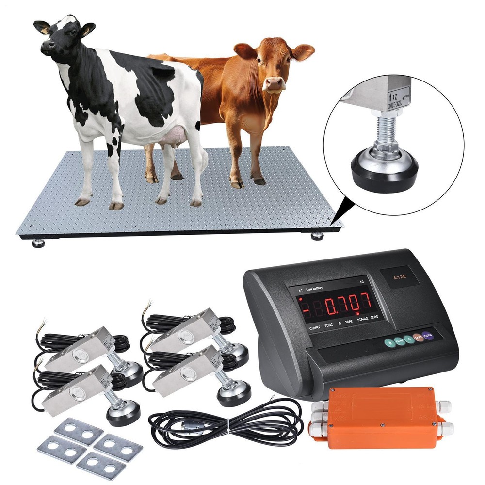 10,000lb Precision Floor Scale Kit/Livestock Scale Kit with Indicator