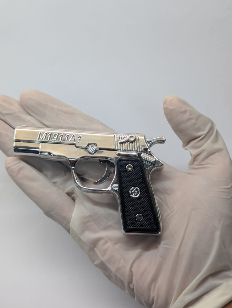 M1911A1 Mini Gun Keychain Laser Pointer, LED Flashlight 1/6 Scale