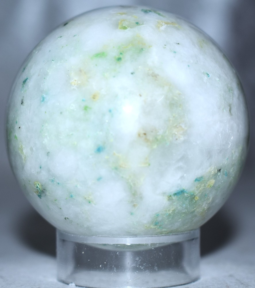 Pretty Chrysocolla In Quartz Sphere 2.14"/220 Grams