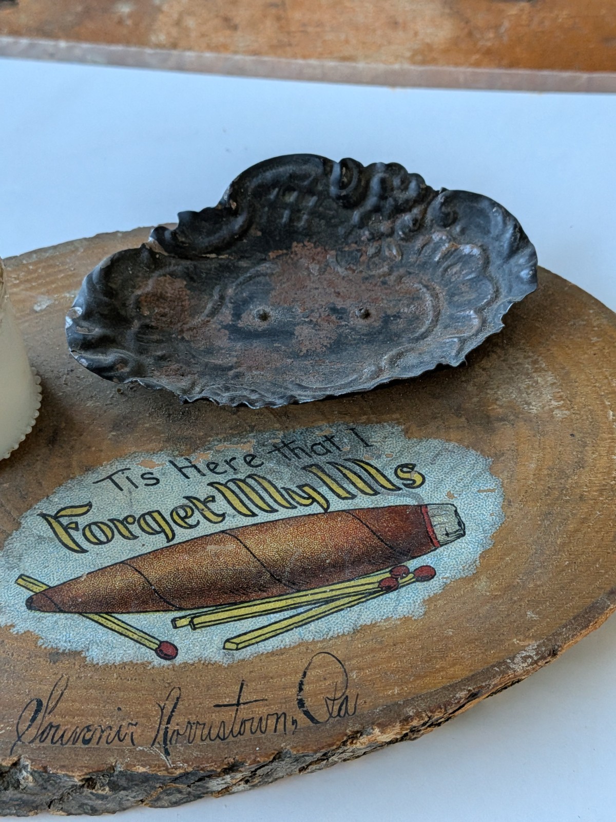 Cigar Tobacco Smokers Stand Advertising Display Sign Morristown PA Pennsylvania