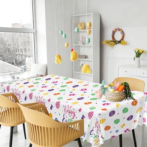 12 Pack Easter Tablecloths Rectangular, 54" x 108" Disposable Easter