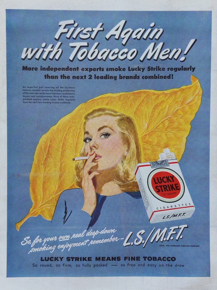 1948 Lucky Strike print ad.
