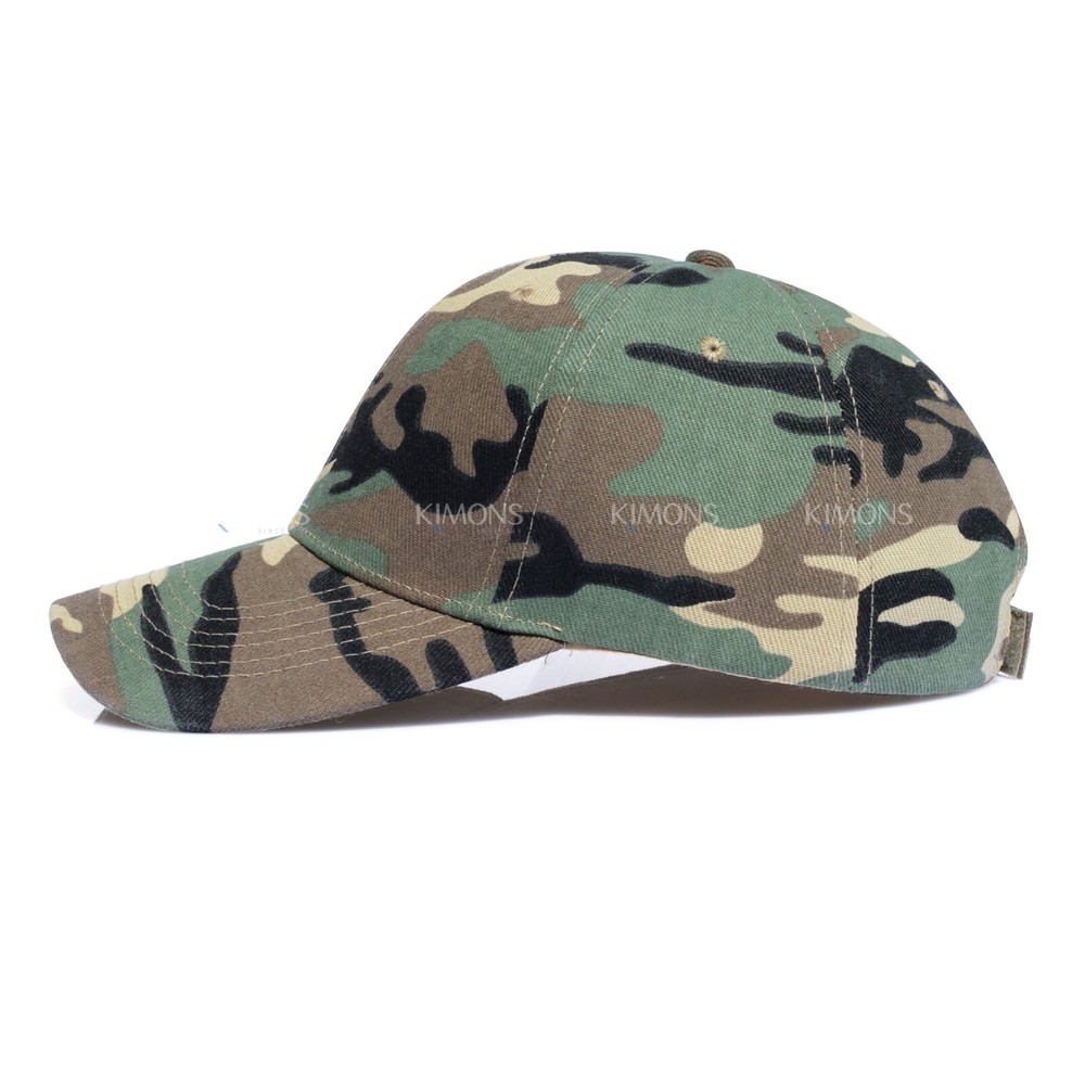 Plain Baseball Cap Solid Color Blank Army Hat Ball Men Women Hook-N-Loop VC wool