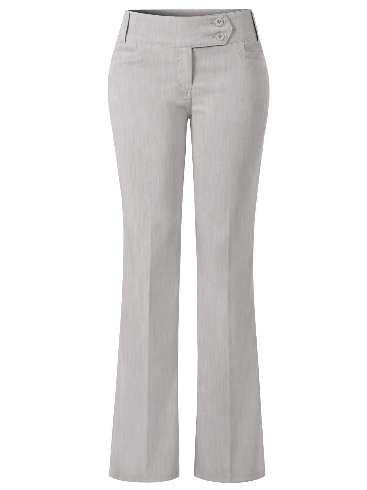 MixMatchy Relaxed Boot-Cut Stretch Office Pants Trousers Slacks