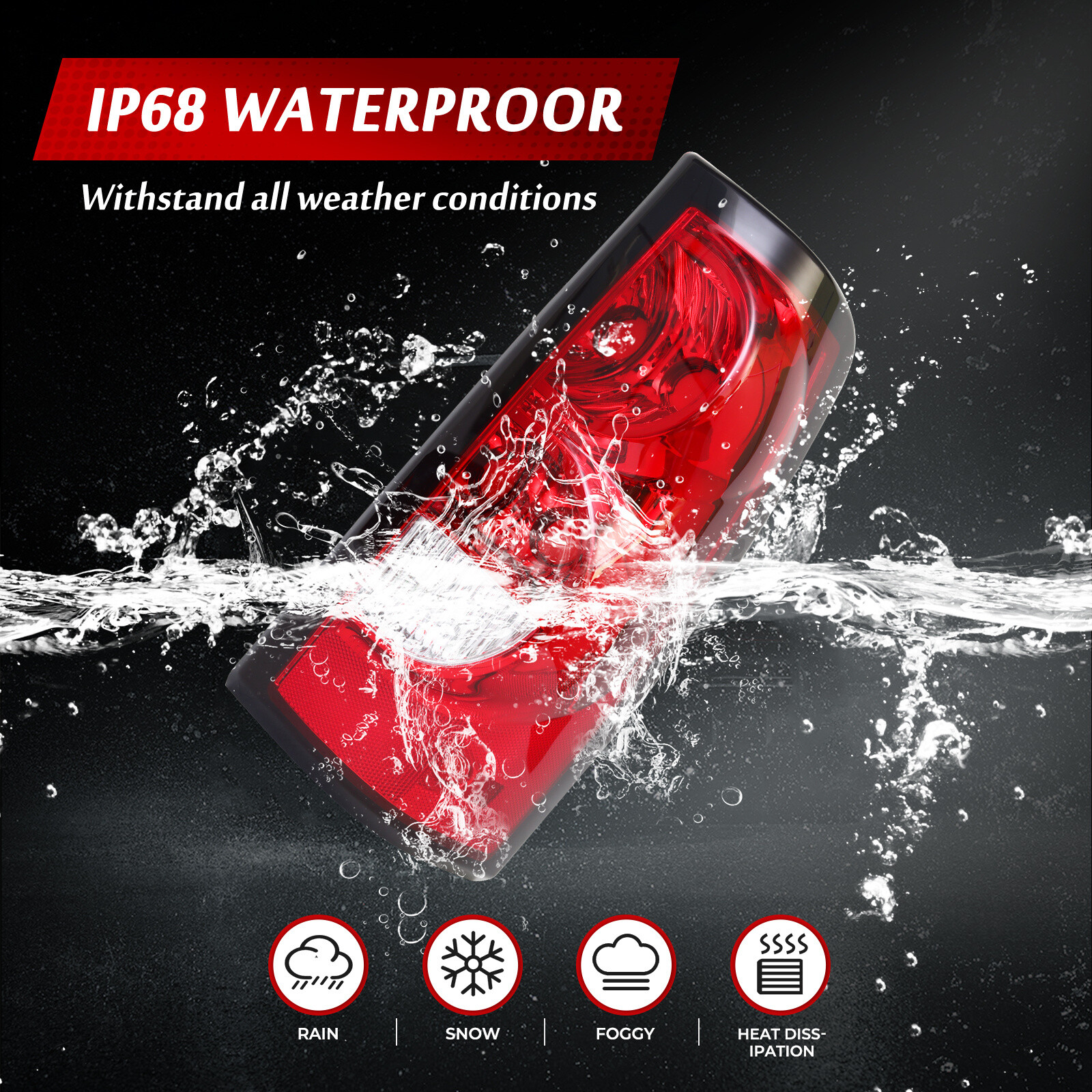 Tail Lights For 2003-2006 Chevy Silverado 1500 2500 3500 HD Rear Brake Lamps L+R