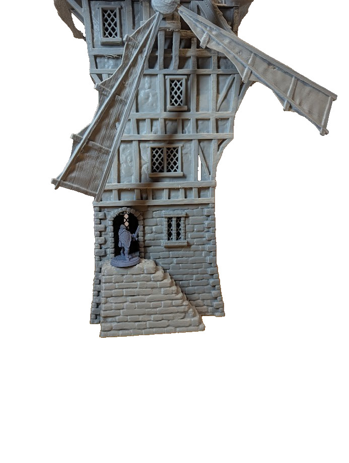 Fantasy Wargaming Windmill Tower Terrain compatible with Warhammer/DnD/Tabletop