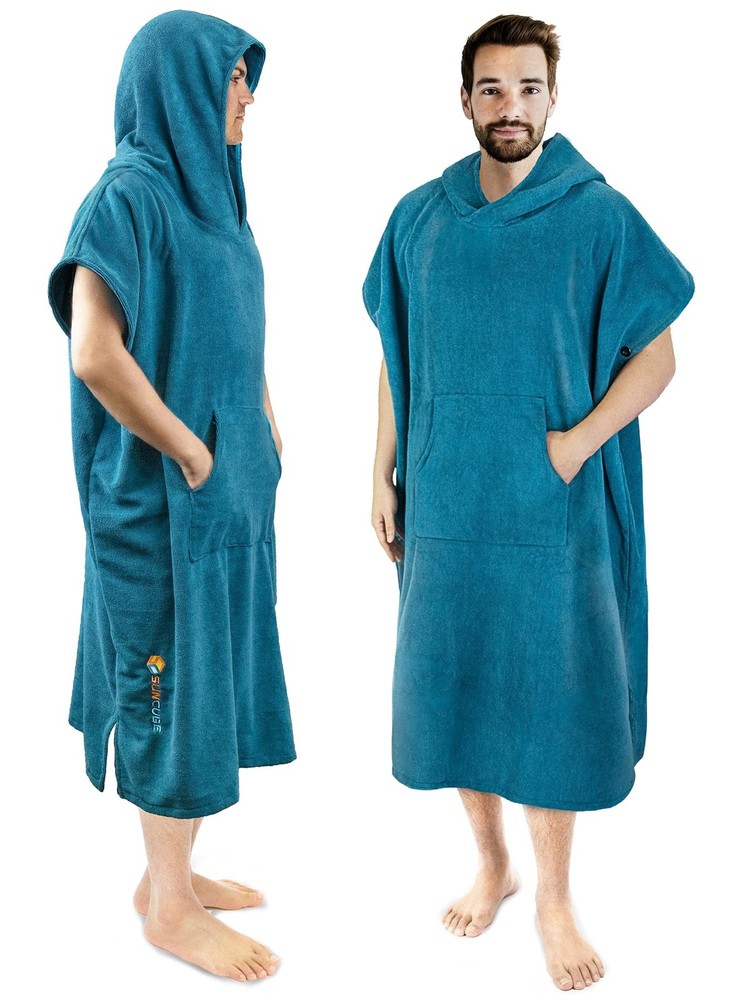 SUN CUBE Surf Poncho Changing Robe with Hood | Absorbent Quick Dry Microfiber...