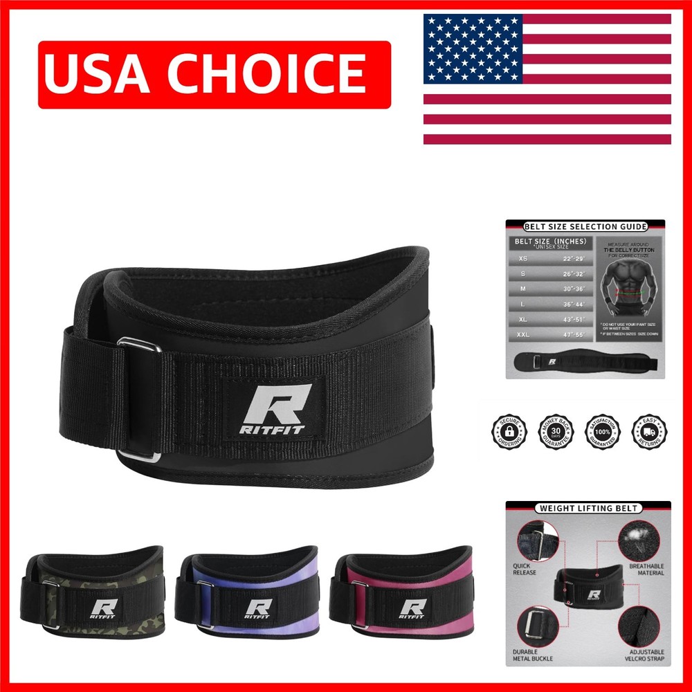 Comfortable & Adjustable 6-Inch Weight Lifting Belt for Ultimate Core Stability