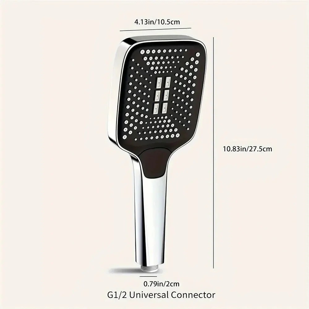 Adjustable Shower Head 3-mode High Pressure Rainfall – Water Saving Design