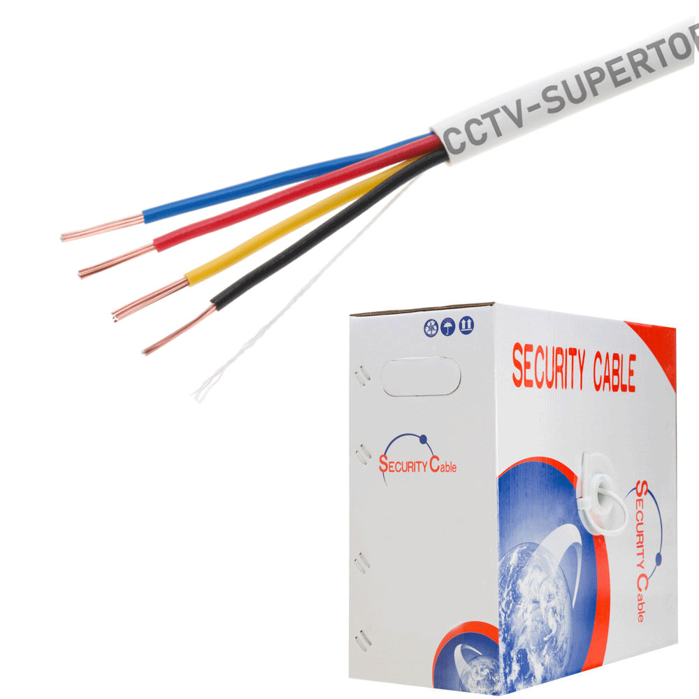 500FT 18/4 AWG Stranded Alarm Wire Cable CCA Unshielded White Security System