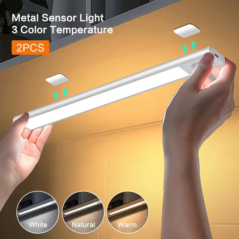 10-50cm LED Motion Sensor Light Night Wireless Lamp USB Battery Rechargeable Wal