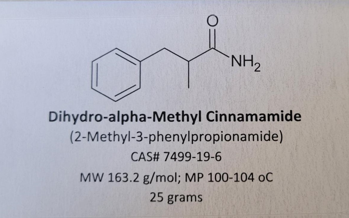 Dihydro-alpha-Methyl Cinnamamide (25 g) Saturated BR Derivative [CAS# 7499-19-6]