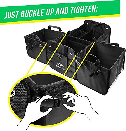 4 Compartment Separable Collapsible Car Trunk Storage 4-section XXL black