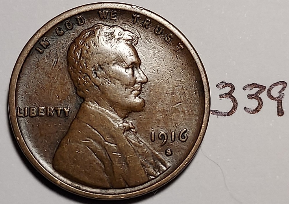 1916-S Lincoln Wheat Cent #339