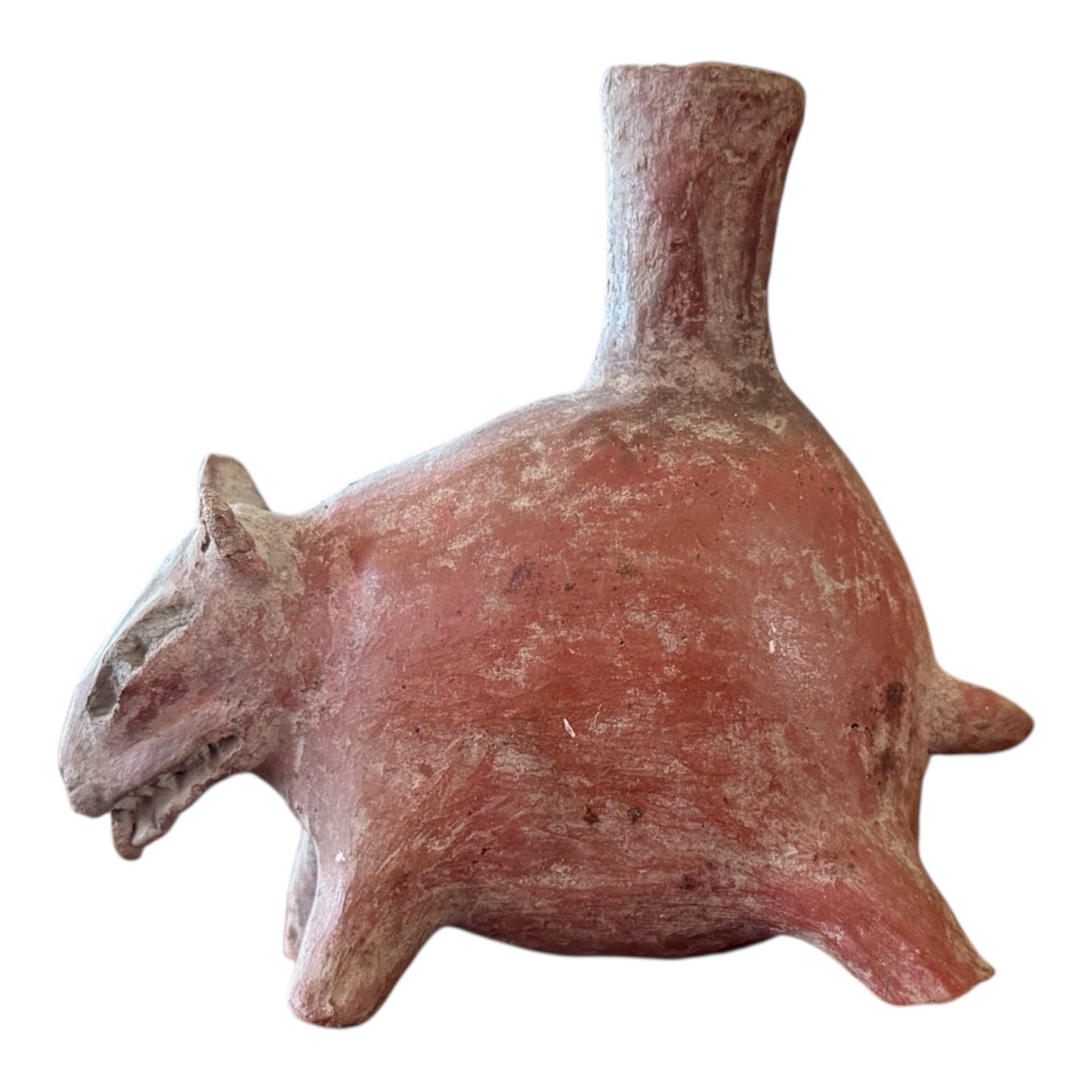 Pre-Columbian Colima Pottery Zoomorphic Dog Effigy Vessel, West Mexico