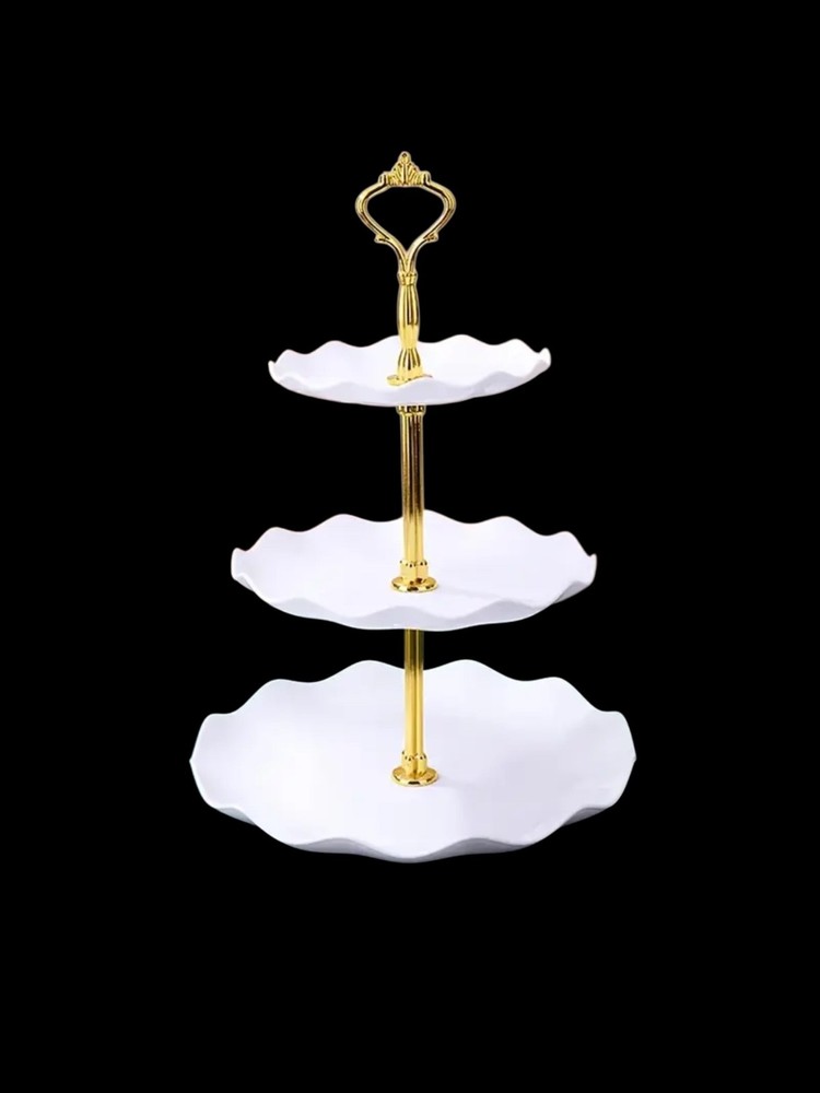 BN - Three tier Plate Stand- white
