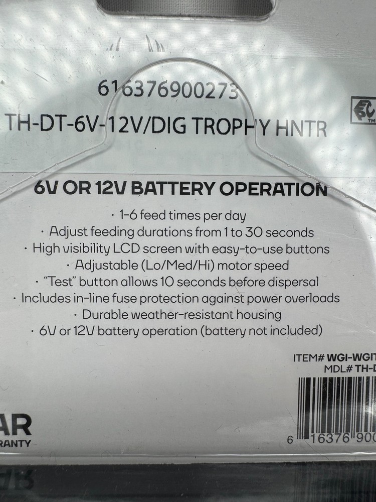 Wildgame Innovations Digital Controller Timer 6V or 12V Battery Operation TH-DT