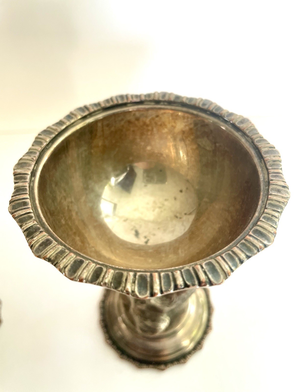 Antique Pair Barker Ellis Dolphin Compotes English Silver Plate Victorian