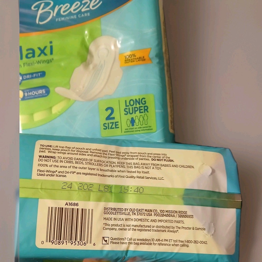 Breeze-Maxi Flexi wings Long Super 2pk (size 2)