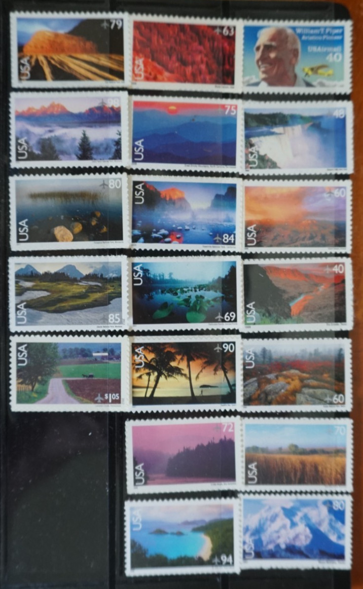 US very fine lot of Air Mail pictorials MNH stamps