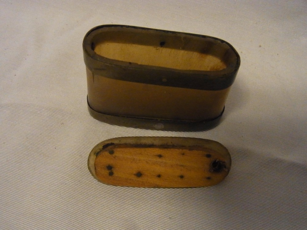 Snuff Box Horn Antique German #R