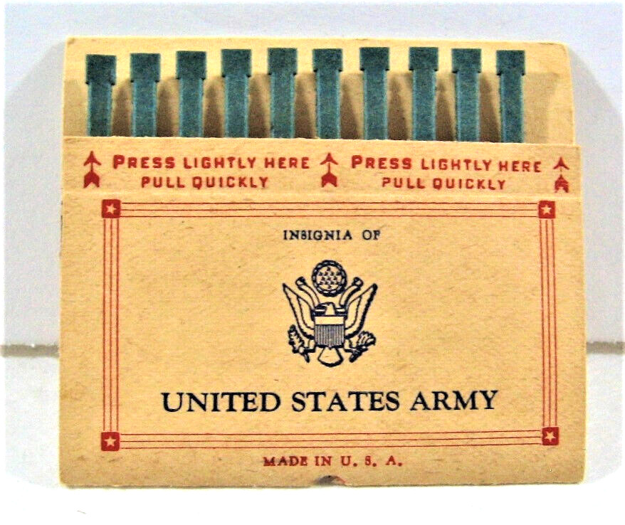 Vintage WWII Unused Pack Pullmatch Adv US Army Pullmatch Div Westerville Ohio