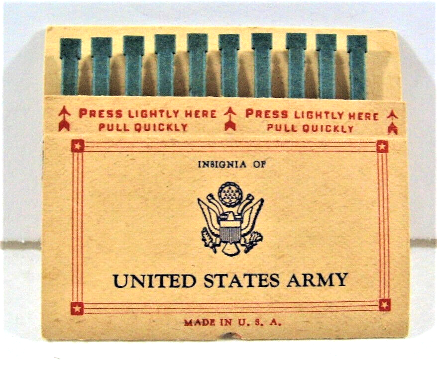 Vintage WWII Unused Pack Pullmatch Adv US Army Pullmatch Div Westerville Ohio
