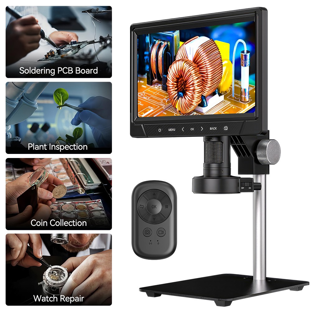 10.1" LCD Digital Microscope Coin Microscope 1200X HD IPS HDMI Coin Microscope