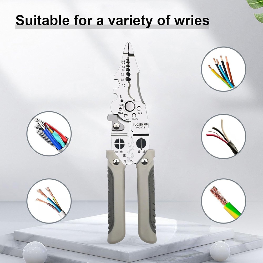 Multifunctional Wire Stripper Crimper Cable Cutter Pliers For Electrical Cable