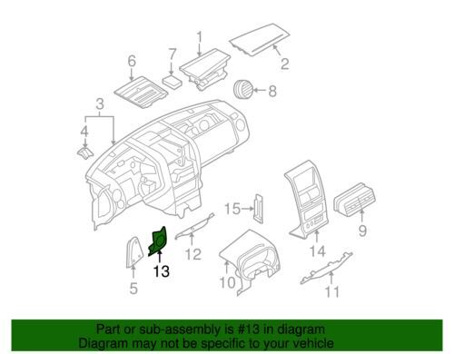 NEW OEM Ford 2007-10 Explorer Left Panel Headlight Switch Bezel 7L2Z-7804338-AA