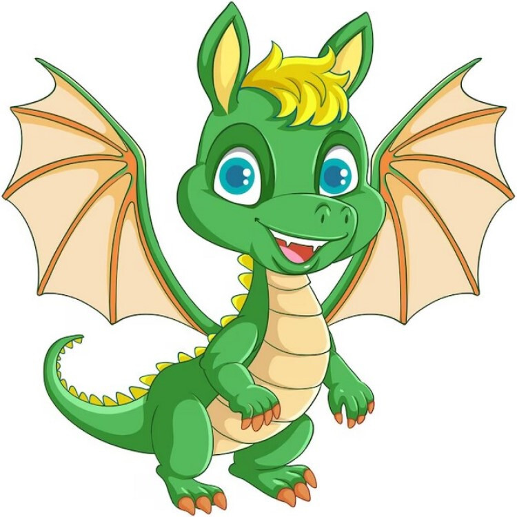 30 Custom Friendly Green Dragon Personalized Address Labels