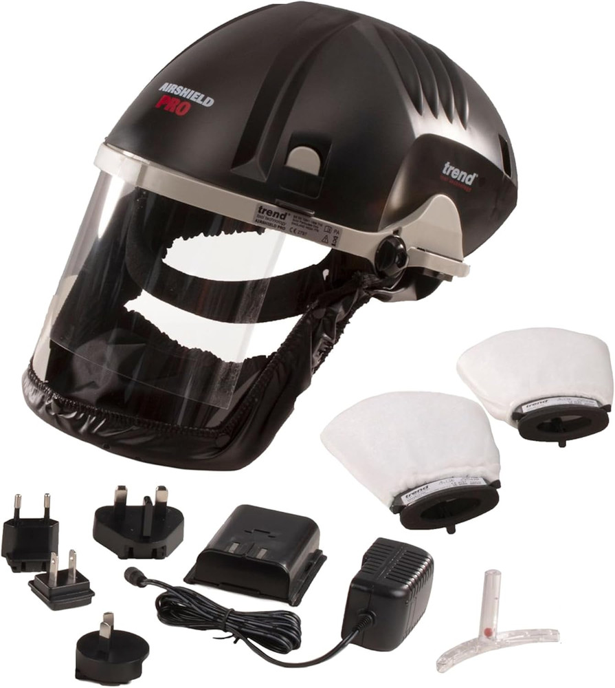 Airshield Pro Full Faceshield, Dust Protector, Battery Powered Air Circulating M